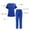 A39 Blue, variant on Scrubs for Women Set Two Piece Outfits V Neck Short Sleeve Nursing Tops Medical Scrubs Straight Leg Scrubs Joggers Work Pants Stretch Scrub Pants for Women, Dark Blue Xs