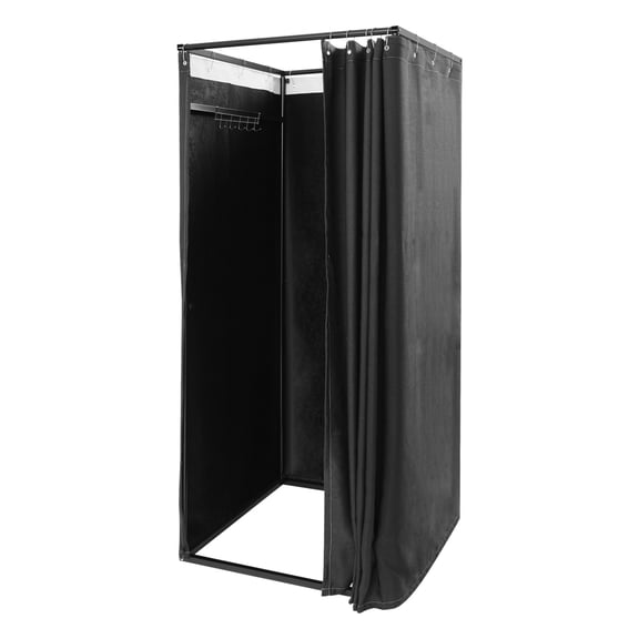 Changing Room Portable Fitting Room Portable Changing Room with Curtain Black