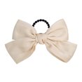 thumbnail image 1 of Bandeau Grand pour Cheveux, Pince à Ressort, Nœud Réglable, Multicolore, Sans Accroc, Porte-Queue, Épingles à Cheveux, Chouchous pour Filles, Beige, 1 Ensemble, 1 of 5