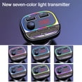 thumbnail image 4 of Binmer Bluetooth 5.0 FM Transmitter For Car,Bluetooth Car Adapter With USB Charging Car Charger MP3 Player,Hands Calling, 4 of 7