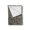 thumbnail image 2 of Abstract Soft Flannel Fleece Throw Blanket, Assorted Diagonal Horizontal Vertical Curvy Thick Separate Lines Ornament, Cozy Plush for Indoor and Outdoor Use, 70" x 90", Multicolor, by Ambesonne, 2 of 5