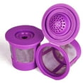 thumbnail image 1 of Bovn 2PEC Coffee Filters, Reusable Refillable, Keurig Family 2.0 and 1.0 Brewers Fits K200, K300/K350/K360, K450/K460, K500/K550/K560/K575, Purple, 1 of 7