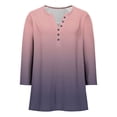 thumbnail image 4 of Dxzfnsa Blouses for Women Dressy Casual Womens 3/4 Sleeve Sweater Tops Round Neck Tunic Blouses Dressy Pullover T Shirts for Business Casual Work S-3XL, 4 of 9