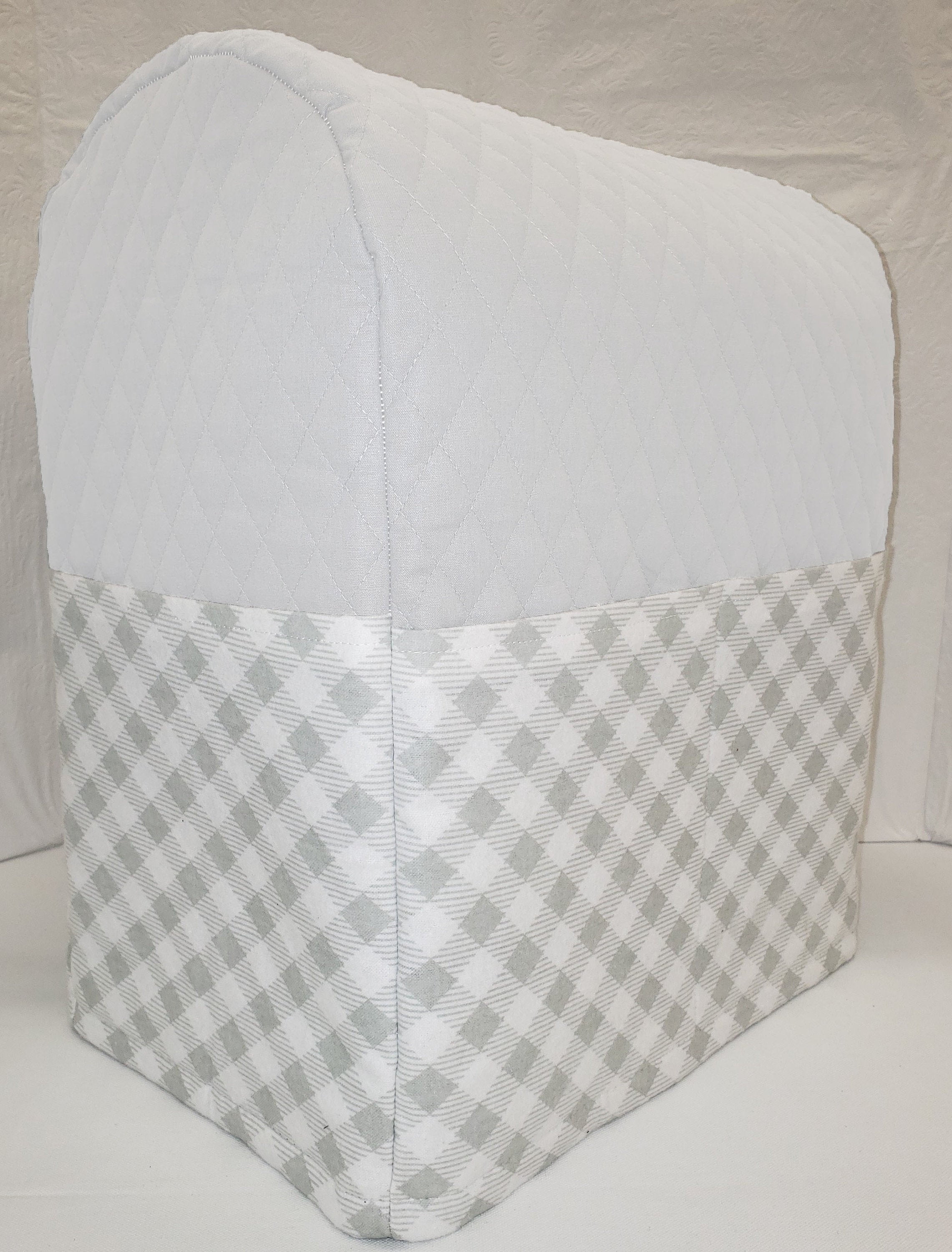 Gray Checked Cover Compatible with Kitchenaid Stand Mixer (Artisan Mini