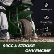 FRP Enhanced Package GMB100 Gas Powered Mini Dirt Bike 99CC for Teens and Adults, 28MPH Off Road Motorcycle, Weight Support Up to 220 LBS - Green