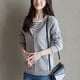 thumbnail image 5 of Women's Solid Hooded Collar Cardigan Hoodies 2023 Spring and Autumn New Korean Zipper Pockets Loose Sleeve Casual Sports Coat, 5 of 5