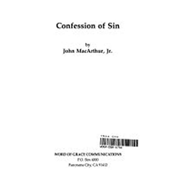 Pre-Owned Confession of sin (John MacArthur's Bible studies) (Paperback) 0802450938 9780802450937