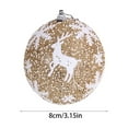 thumbnail image 2 of Shatterproof Christmas Ornaments 3.15 Inch Foam Ball, Snow Frosted Glitter Christmas Tree Decorations with Elegant Sparkle, Lightweight Hanging Balls for Xmas Tree Wreath and Mantle, 2 of 7