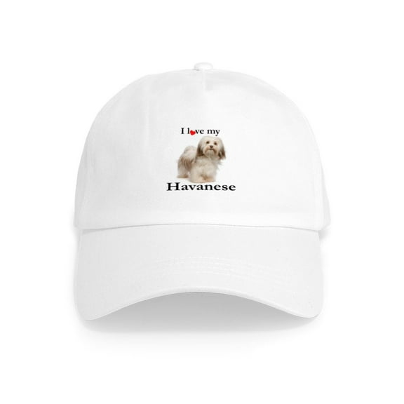 CafePress - Love My Havanese - Adjustable 100% Brushed Unisex Casual Cotton Baseball Cap, Beige, 1
