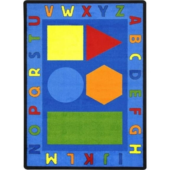 Joy Carpets  Kid Essentials Alphabet Shapes Early Childhood Rectangle Rugs  Multi Color - 5 ft. 4 in. x 7 ft. 8 in.