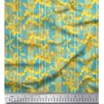 thumbnail image 1 of Soimoi Polyester Crepe Fabric Stripe & Buttercup Floral Print Fabric by The Yard 52 Inch Wide, 1 of 3