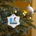 thumbnail image 7 of 3drose, Celebrate the Gymnastic Ability and Extreme Sport of Parkour., 3 inch Snowflake Porcelain Ornament, 7 of 7