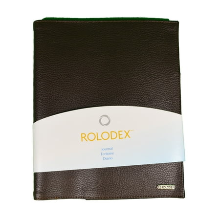 Rolodex Business Journal 50 Pages low Profile Professional Brown Leather 1733086