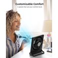 thumbnail image 6 of Portable Desk Fan, USB & Battery Operated, 3.5-20hrs Small USB Fan with Ultra Quiet 220° Folding, Rechargeable Personal Fan with 3 Speeds Strong Wind for Home Office Desktop, Black, 6 of 7