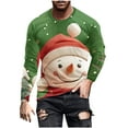 thumbnail image 2 of cllios Christmas Shirts for Men Big and Tall Ugly Christmas Graphic Tees Lightweight Stretchy Round Neck Long Sleeve T Shirts Cute Holiday Xmas Tee Tops,Mens Christmas Gifts, 2 of 5