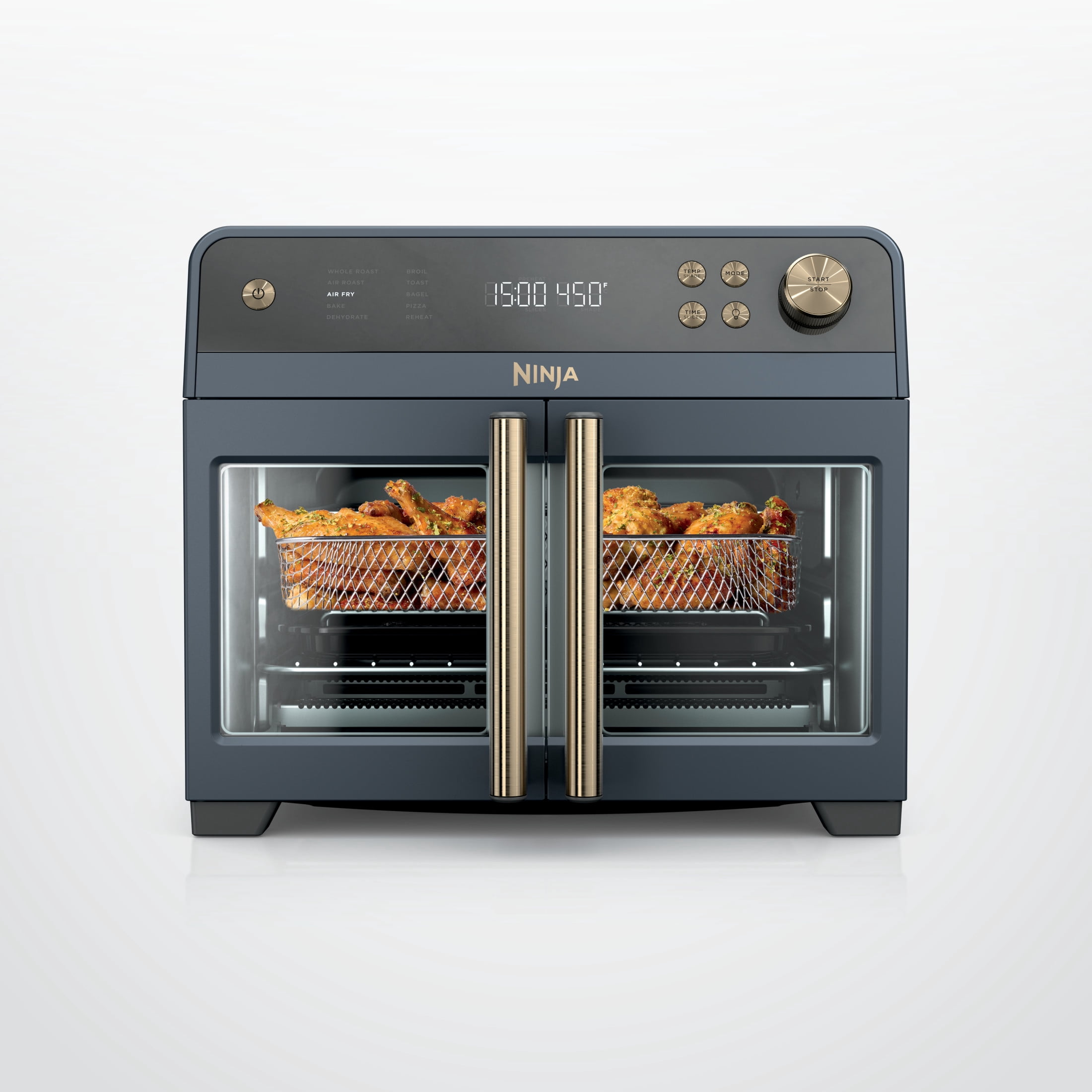 Ninja French Door 10-in-1 Countertop Oven, with Smart Surroundair Technology and Air Fry Function, Dishwasher Safe, 7 Pieces, FO101 Cyberspace