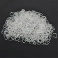 thumbnail image 3 of 500Pcs Disposable Clear Rubber Band Elastic Hair Ring Bind Tie Ponytail Holder, 3 of 7