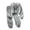 Grey S, variant on 3 Pcs/Set Women Hooded Coat Vest Pants Suit Zip-up Rhinestone Long Sleeve Drawstring Hem Hoodie Elastic Waist Ankle-banded Trousers Winter Daily Wear Tracksuit