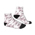 thumbnail image 3 of Bingfone Pink Butterflies (2) Design Patterned Men'S Women'S Casual Cotton Socks, 3 of 9