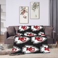 thumbnail image 5 of Manta de microfibra ultrasuave de los Kansas City Chiefs. Manta de microfibra de lujo para todas las estaciones, cálida para ropa de cama, sofá y viajes., 5 of 5