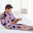 thumbnail image 6 of Disketp Cute Halloween for Pajamas Set Long Sleeve Sleepwear Mens Button Down Nightwear Pj Sets-XX-Large, 6 of 7