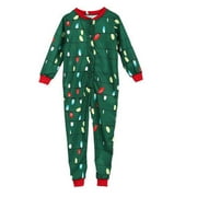 Wsevypo Family Matching Christmas Pajamas Set Women Kids Santa Sleepwear