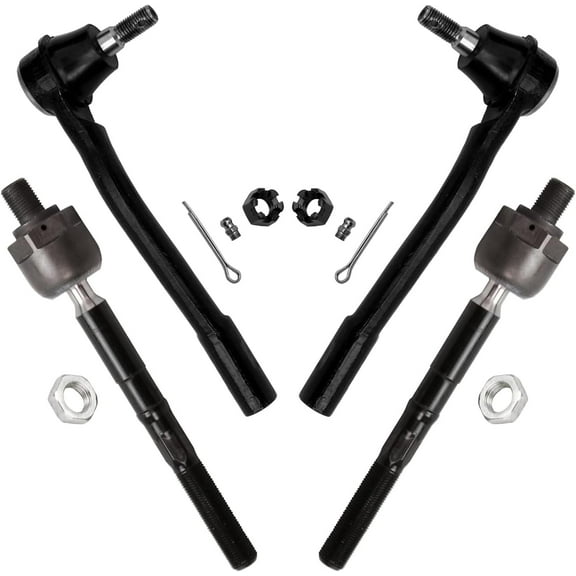 Detroit Axle - Front Tie Rods for Hyundai 2007-2009 Entourage 2006-2012 2014 Kia Sedona, 4 Inner Outer Tie Rod Ends Replacement