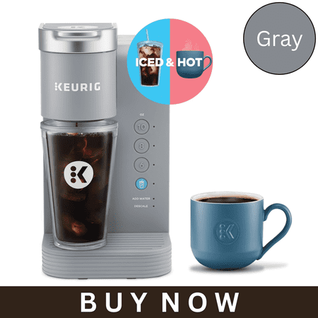 Keurig K-Express Essentials Plus – Gray, Iced & Hot Single-Serve K-Cup Pod Coffee Maker