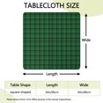 thumbnail image 2 of Green Black Checkerboard Checkered Pattern Square Fitted Tablecloth with Elastic Edge,Square Table Cover,Washable Elastic Table Cover for Home Kitchen Party Decor 34"x34", 2 of 6