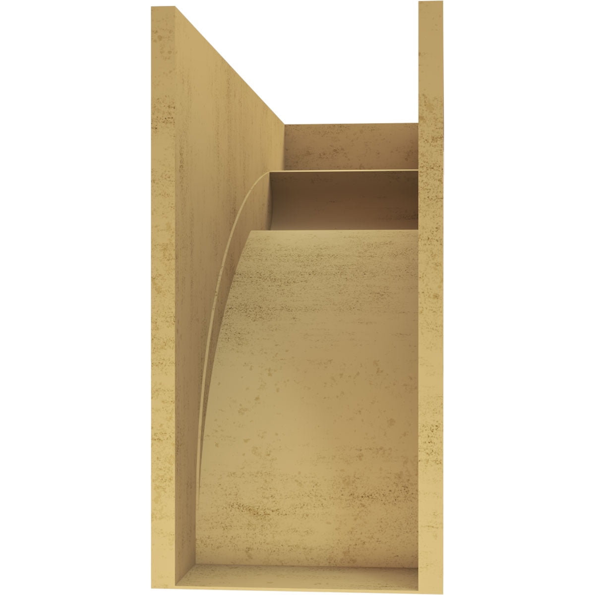 12"W x 36"D x 24"H Classic Viola Rough Cedar Woodgrain TimberThane Corbel, Primed Tan