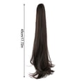 thumbnail image 2 of XIAQUJ Extensions de Cheveux à Clip Noir 45CM Queue de Cheval Longue Cheveux Raides Extension de Cheveux Aspect Naturel Postiche Synthétique pour Femmes Noir, 2 of 4