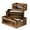 Brown 3, variant on Sintosin Rustic Small Wood Crates - Set of 3 Nesting Storage Boxes with Handles for Home Decor