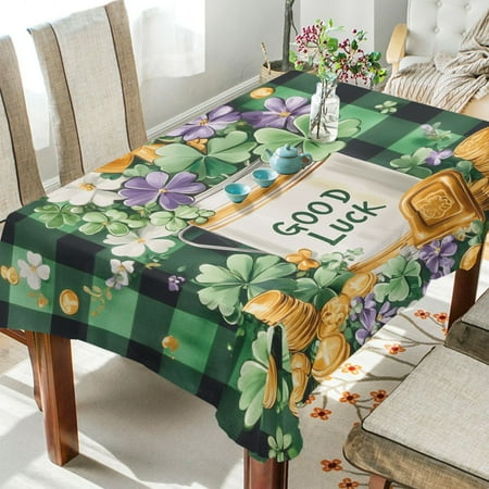 

YAZAOO Square Tablecloth Good Luck Vase Pattern Tableclothes