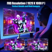 Gawfolk 24.5 inch Gaming Monitor 180hz/165hz FHD(1080P) Computer Monitors Black