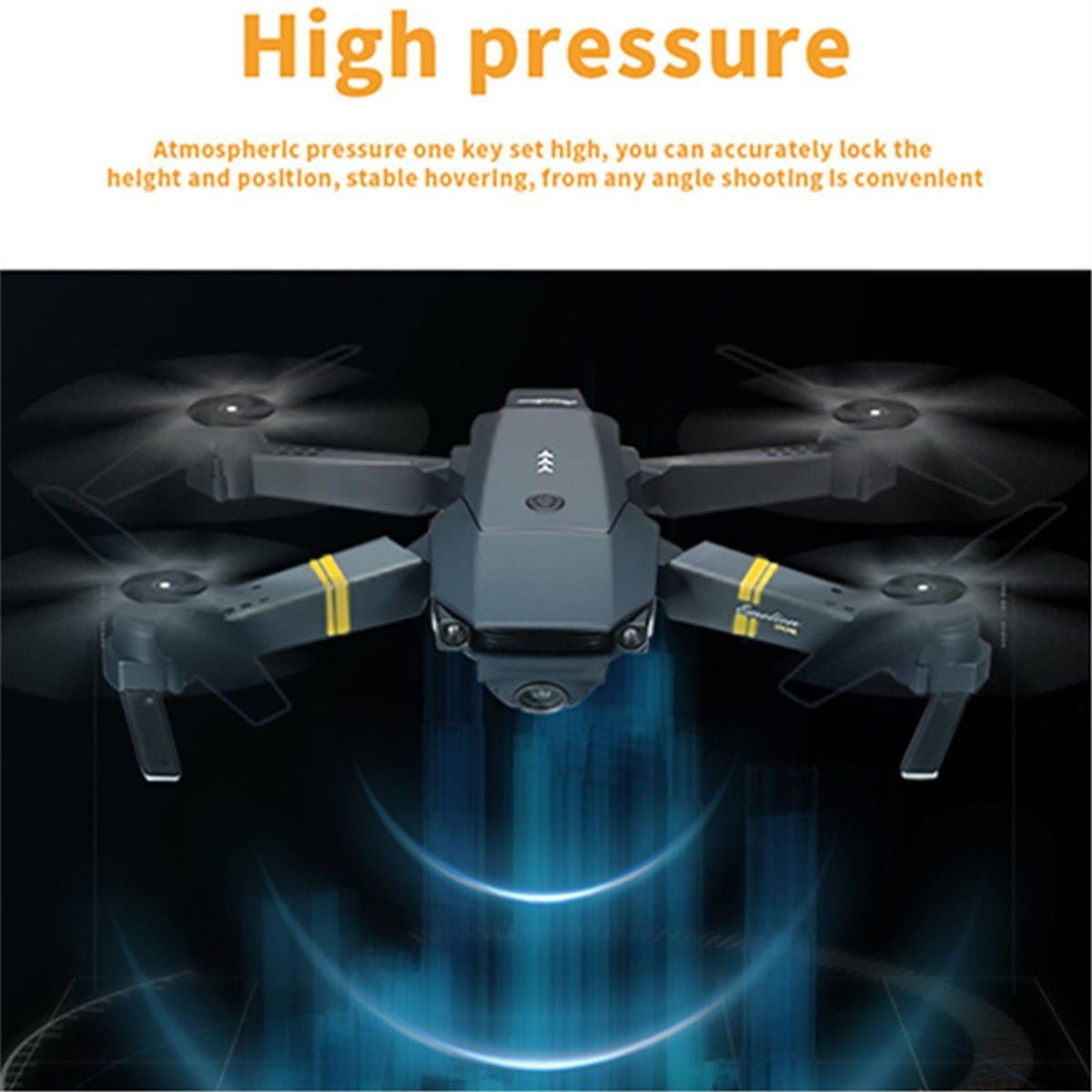 Drone with Camera Live Video EACHINE E58 WiFi FPV Quadcopter with 120 Wide Angle 720P HD Camera Foldable Drone RTF Altitude Hold One Key Take Off Landing 3D Flip APP Control Walmart