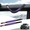 thumbnail image 3 of AUFER 2x Purple Roll Bar Grab Handles With America Flag Logo Compatible with for Ford Bronco 2021-2022, 3 of 7