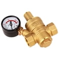thumbnail image 3 of DN15 Pressure Reducing Valve Brass Adjustable Water Pressure Regulator Reducer With Gauge Meter, 3 of 8