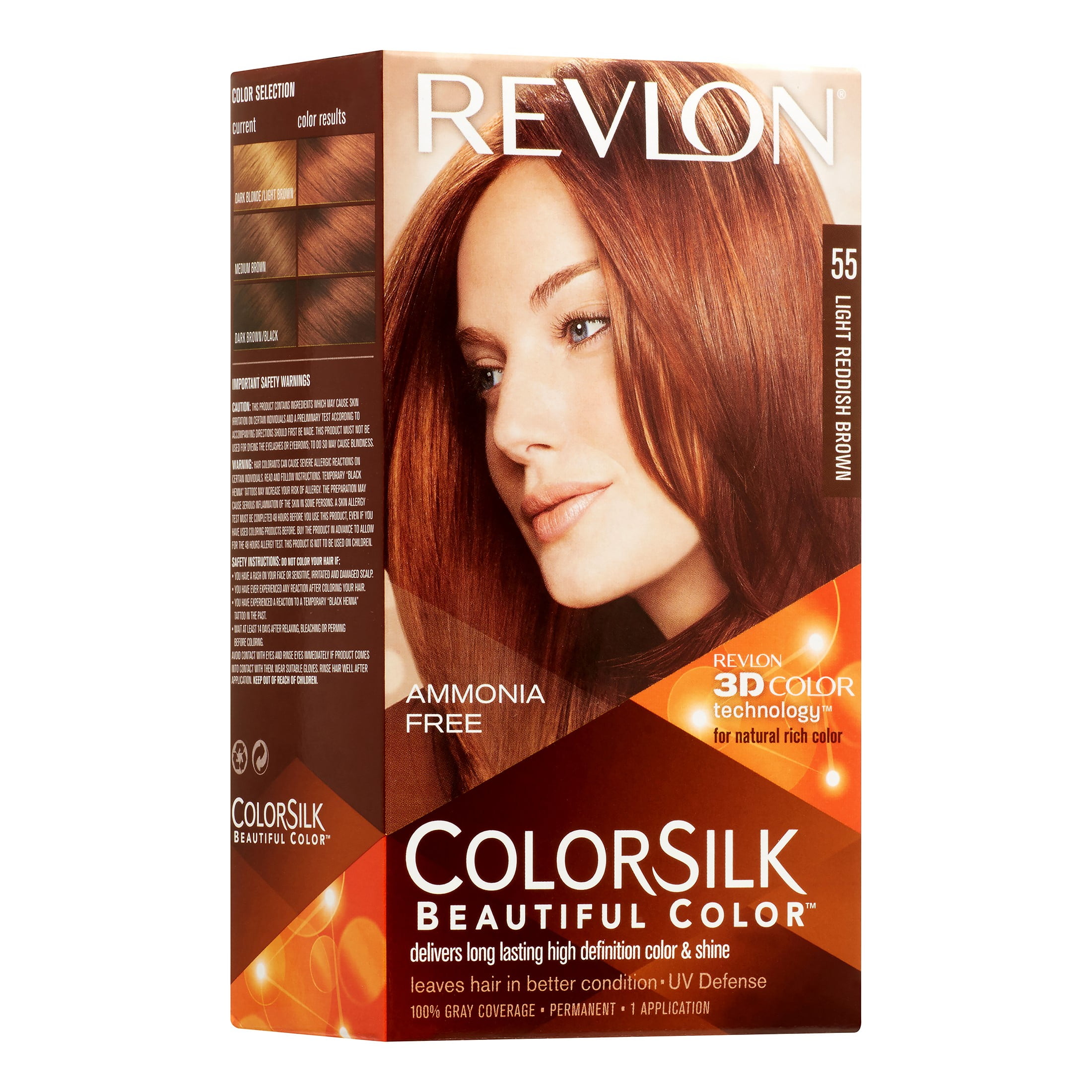 Revlon Colorsilk Beautiful Color Permanent Hair 55 Light Revlon Colorsilk Beautiful Color Permanent Hair 55 Light Reddish Brown
