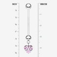 thumbnail image 2 of BM25 Sparkle Heart Gem Dangle Bio-Flex Pregnancy Belly Button Ring-Pink, 2 of 5