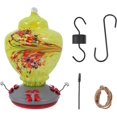 thumbnail image 1 of generic Hanging Wild Bird Feeder Glass Bird Waterer Iron Hook Hummingbird Feeder Food Container for Garden Tree Yard Decoration, 1 of 8