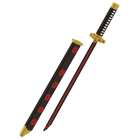 Modelo de cuchillo con arma de micropartículas, espada de ladrillo Lego compatible con vaina, juguetes educativos para niños ensamblados
