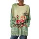 thumbnail image 5 of TaTaai Women's Fall Vintage Printed Long Sleeve Crew Neck Loose Casual Tops with Pockets Soft Lightweight Fashion Blouse for Daily Office Party Vacation Wear Gift, 5 of 7