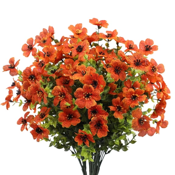 21 Bundles 14.2" Resistant Artificial Flowers for Outdoor, Realistic Silk Bulk Set for Porch, Garden & Window Box Decor - No Fade Flowers for All Seasons (Multi-Color)