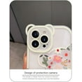 thumbnail image 5 of for iPhone 12 Case with Cute Flowers Bear Pattern, Camera Protector, Clear Case and Lovely Strap Bracelet Chain, Compatible for iPhone 12 for Girls Women (Clear), 5 of 15