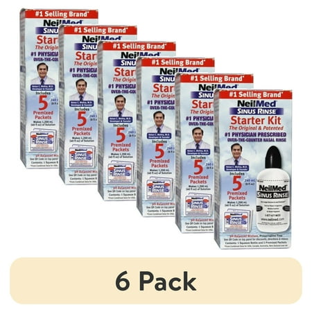 (6 pack) NeilMed Sinus Rinse Starter Kit 1 Each