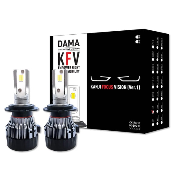 H7: Dama Kanji Focus Vision KFV 6000K LED Bulbs | Pack of 2