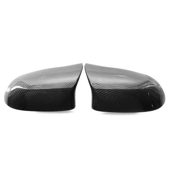 Espejo antiarañazos brillante 1 par de cubiertas de espejo de pasajero cubierta reemplazable F15 X5 F16 X6 2014-2018 fibra de carbono Vogacara VI001697-02B