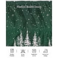 thumbnail image 5 of Christmas Snowflake Bed Skirt Elk Pine Trees Winter Deep Green Bed Skirts King Size 18 Inch Drop, Wrap Around Dust Ruffle&nbsp;Bedskirt with Adjustable Elastic Belt for Queen Size Beds, 5 of 7