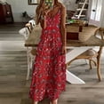 thumbnail image 4 of Bandana Style Print Sleeveless Suspender Dress Summer Fashion Casual Long Dress, 4 of 9