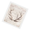 thumbnail image 2 of Unframed Newspaper Deer Antlers Canvas Wall Art Painting Home Living Room Decor Crafts, 2 of 6